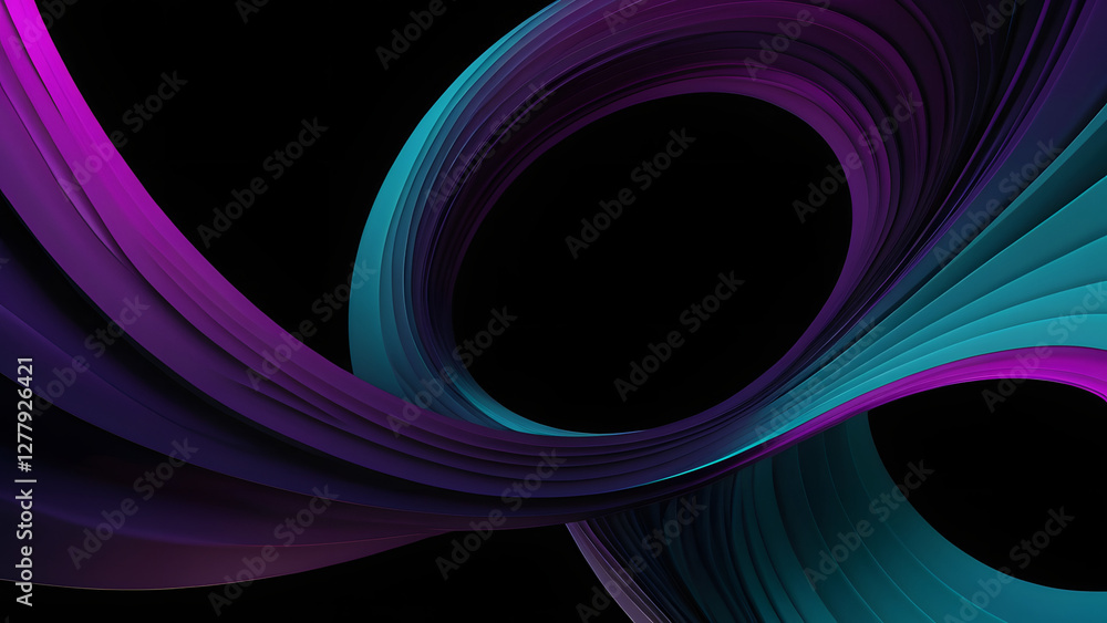 Naklejka premium Futuristic Sci-Fi Light Swirls in 4K – Vibrant Abstract Motion 