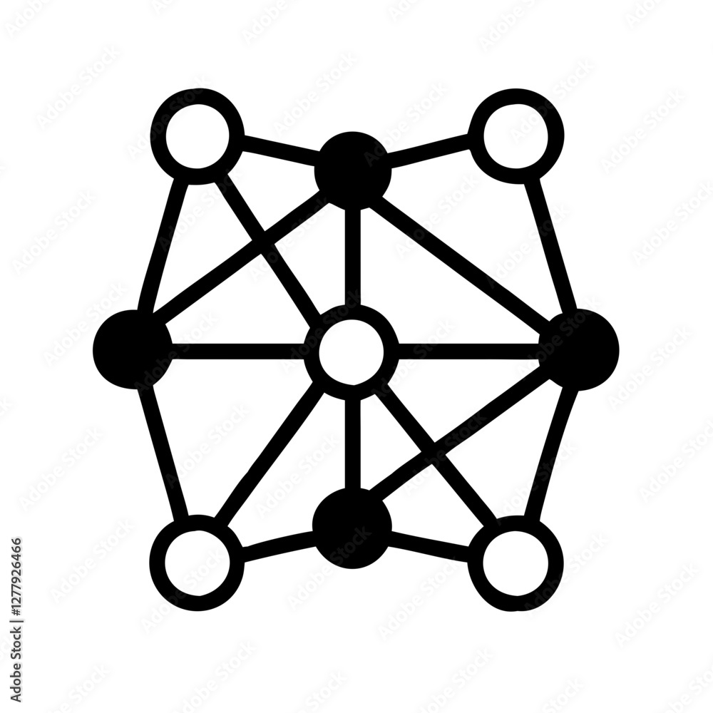 Brain with AI Chip Representing Intelligent Systems, head, silhouette, brain, vector, icon