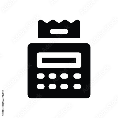 bill glyph icon. Strong and solid vector icon for websites, mobile interfaces, presentations, and visual branding. High quality and easy to edit.