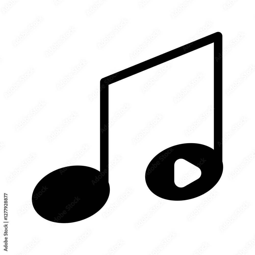Clean solid triangle play icon for audio and video players. Clean solid triangle play icon for audio and video players.
