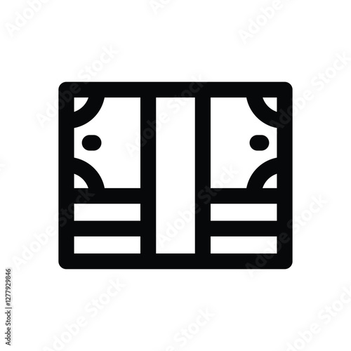 cash line icon. Clean and minimalist vector icon for websites, mobile apps, presentations, and logos. Fully scalable and customizable for any project.