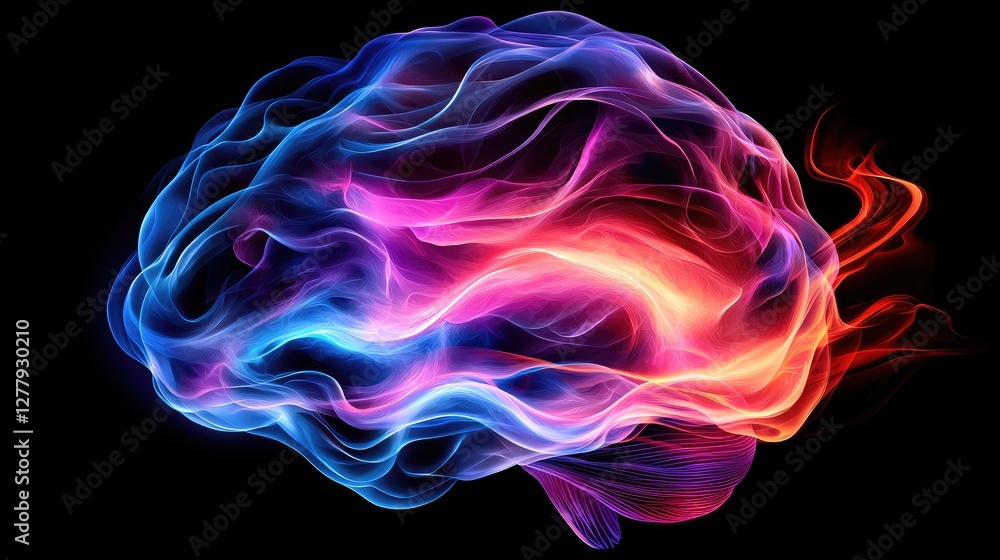 Obraz premium Dynamic brain imagery abstract visualization science digital art conceptual creative exploration