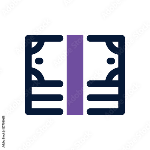 cash dual tone icon. Sleek and modern vector icon for websites, mobile apps, marketing materials, and corporate design. Fully scalable and ready to use.