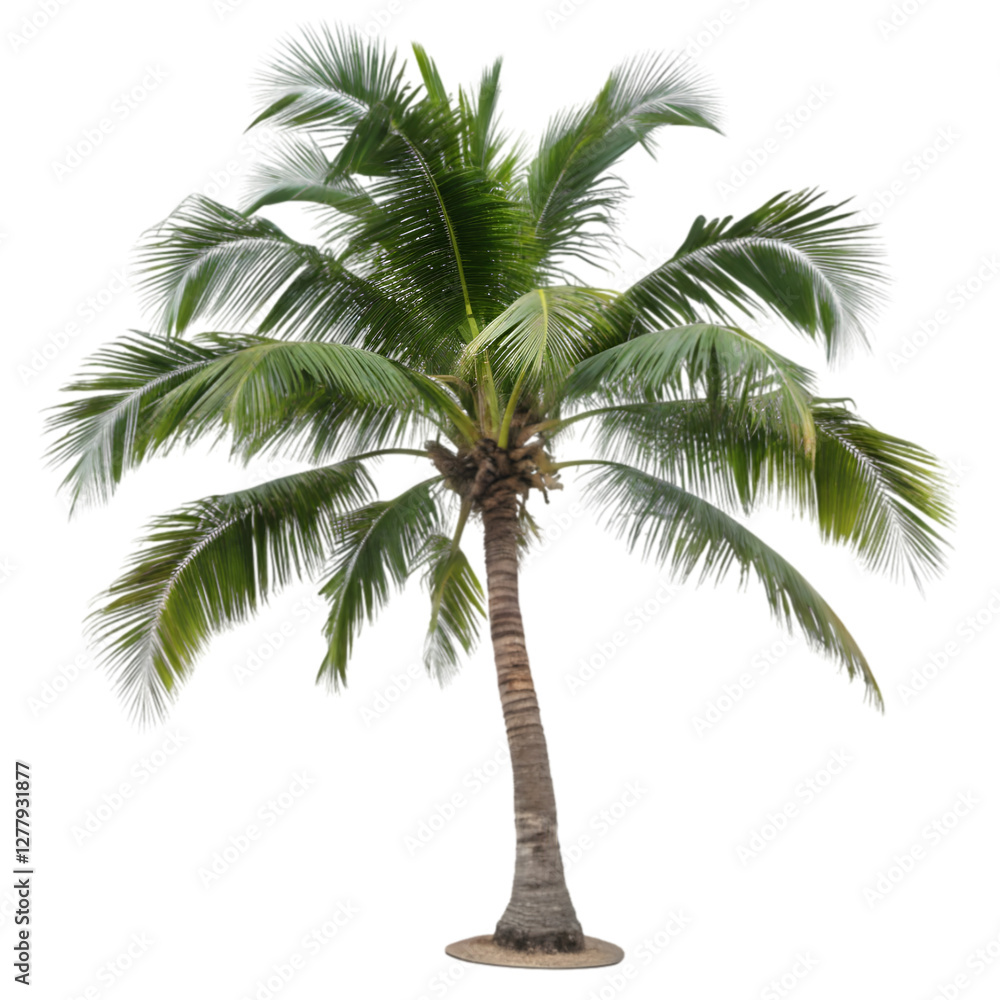 Fototapeta premium palm tree on white background, cutout png