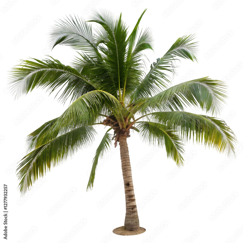 Fototapeta premium palm tree on white background, cutout png