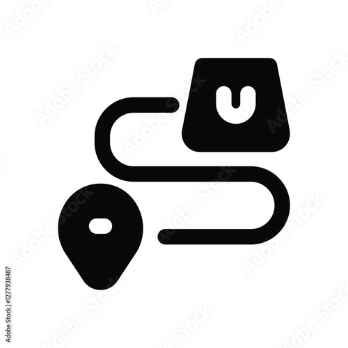 tracking glyph icon. Strong and solid vector icon for websites, mobile interfaces, presentations, and visual branding. High quality and easy to edit.