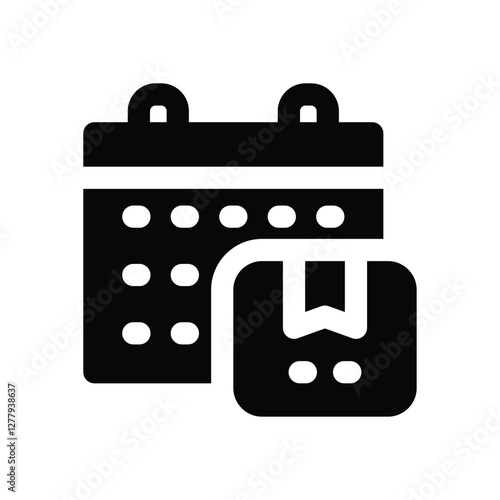 delivery date glyph icon. Strong and solid vector icon for websites, mobile interfaces, presentations, and visual branding. High quality and easy to edit.