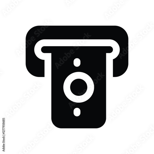 cash withdrawal glyph icon. Strong and solid vector icon for websites, mobile interfaces, presentations, and visual branding. High quality and easy to edit.