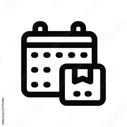 delivery date line icon. Clean and minimalist vector icon for websites, mobile apps, presentations, and logos. Fully scalable and customizable for any project.