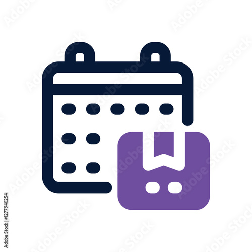 delivery date dual tone icon. Sleek and modern vector icon for websites, mobile apps, marketing materials, and corporate design. Fully scalable and ready to use.