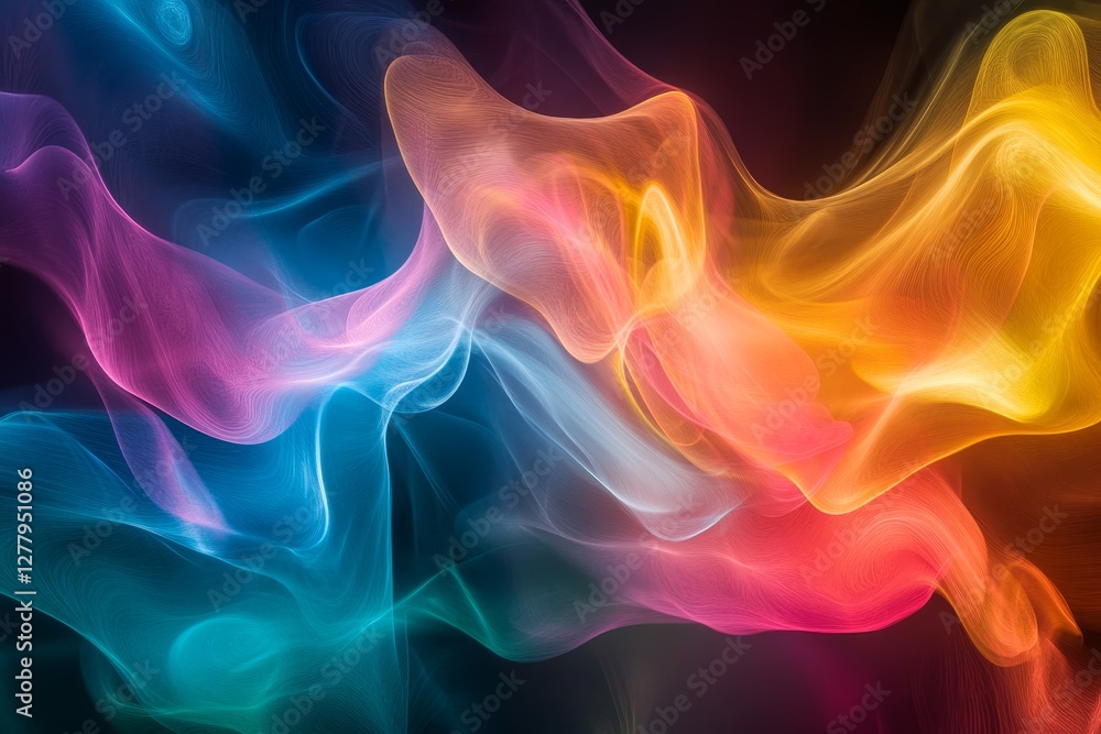 Colorful Abstract Smoke and Light Flow. Colorful Abstract Smoke and Light Flow.