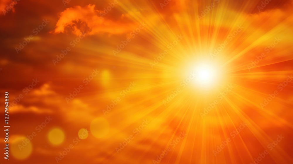 Obraz premium Dreamy Sunrise Blur. Last Glimmers of Sunset Light Through Abstract Cloudscape