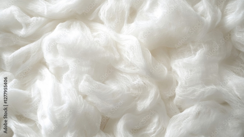 Fototapeta premium Soft White Knit Fabric Texture Background
