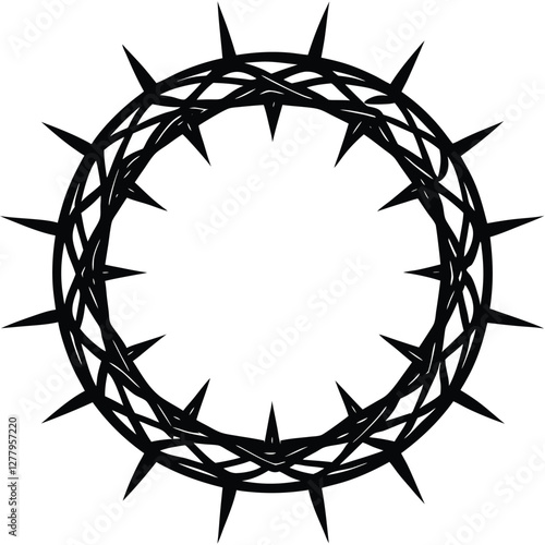 crown of thorns on white