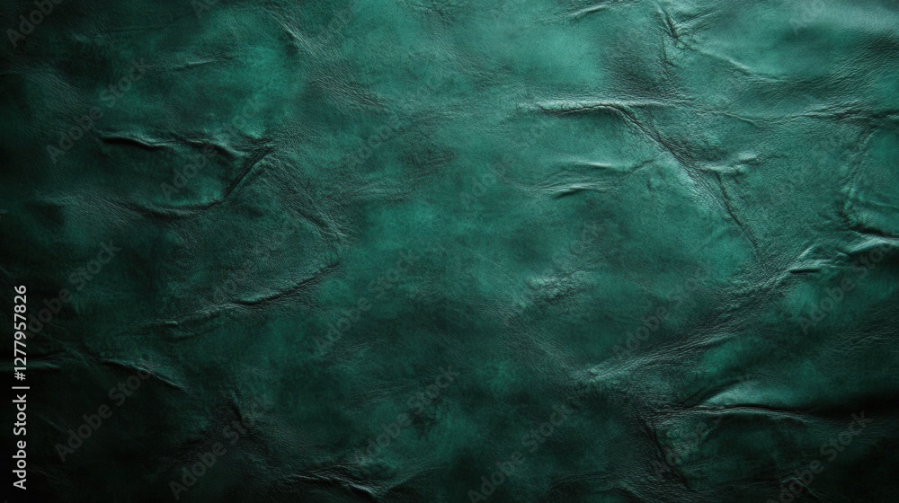 Dark Teal Leather Texture with Deep Creases and Subtle Shadows for Luxury Goods and Upholstery Design Projects Dark Teal Leather Texture with Deep Creases and Subtle Shadows for Luxury Goods and Upholstery Design Projects