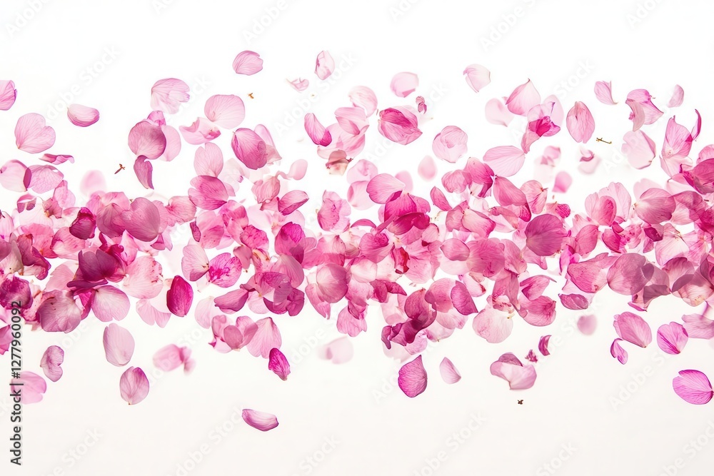 ethereal pink cherry blossoms falling in slow motion backlit petals dreamy bokeh effect pure white background ethereal pink cherry blossoms falling in slow motion backlit petals dreamy bokeh effect pure white background