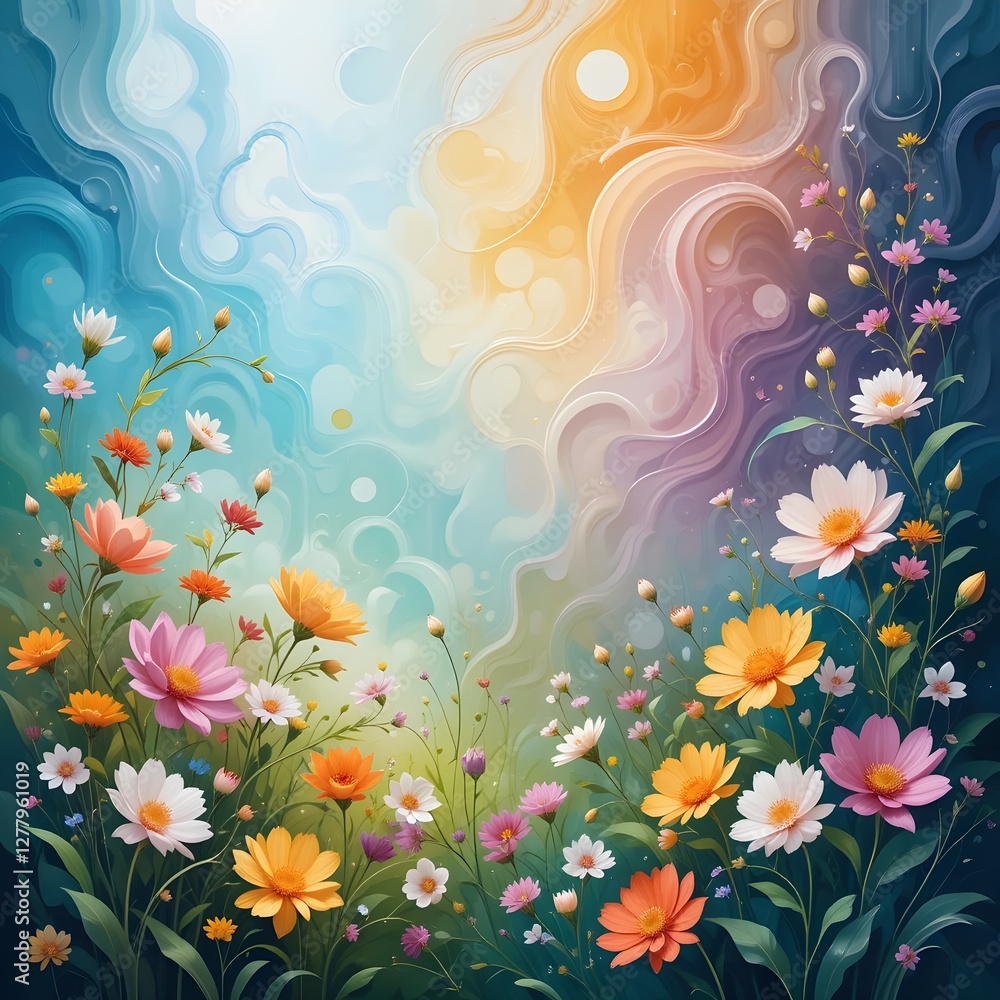 Obraz premium art abstract spring background or summer background with fresh g