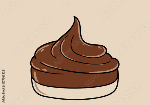 A creamy chocolate dessert presented in a glass, highlighting its smooth texture and delicious appeal, ideal for chocolate enthusiasts.