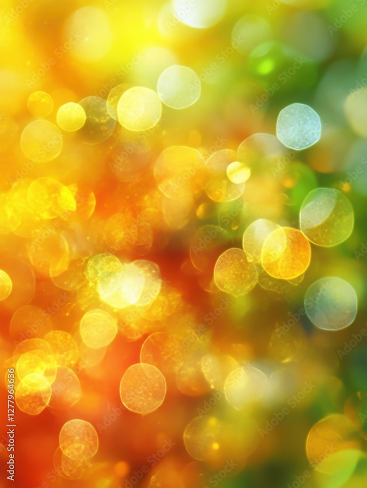 Abstract Bokeh Background with Warm Tones of Yellow Orange and Green Creating a Festive and Dreamy Atmosphere Perfect for Celebrations Abstract Bokeh Background with Warm Tones of Yellow Orange and Green Creating a Festive and Dreamy Atmosphere Perfect for Celebrations
