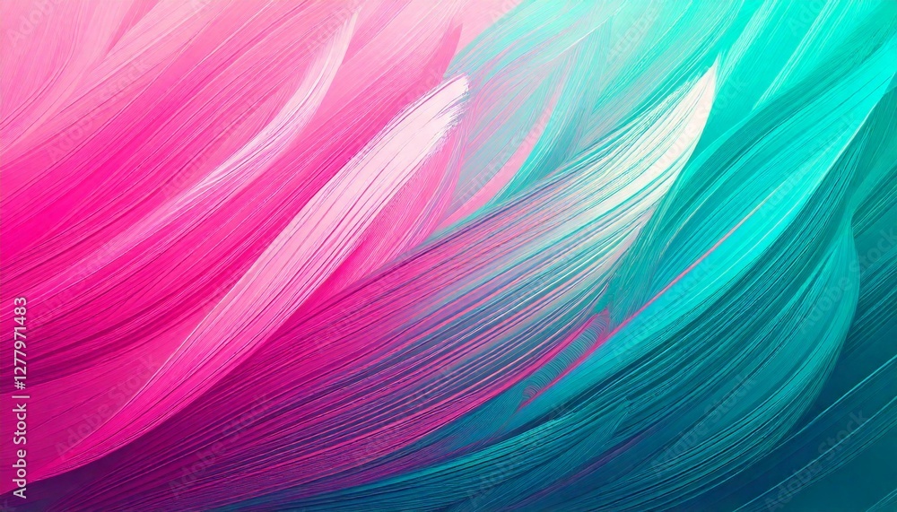 Background with gradient brushstrokes of light pink, blurred, white. and turquoise color; 3d illustration Background with gradient brushstrokes of light pink, blurred, white. and turquoise color; 3d illustration
