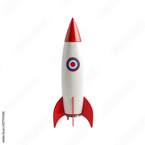 Retro Rocket Ship: Vintage Spacecraft Design isolated on transparent background