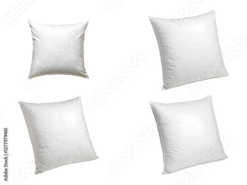 White pillow mockups, Pillows, and bedding pillows isolated