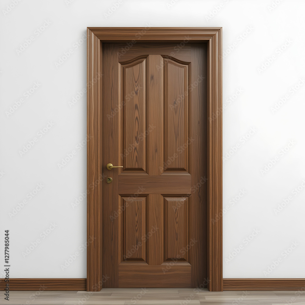 solid wood door sample on white wall solid wood door sample on white wall