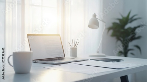 Wallpaper Mural Housing costs reviewed by a couple at a modern desk. Featuring expense tracking and financial planning Torontodigital.ca