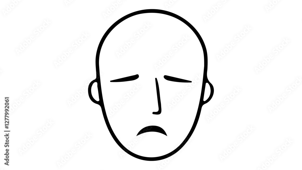 sad face outline vector illustration sad face outline vector illustration