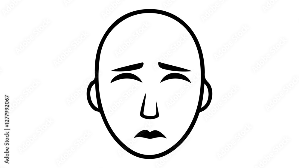 vector illustration of a sad faces vector illustration of a sad faces
