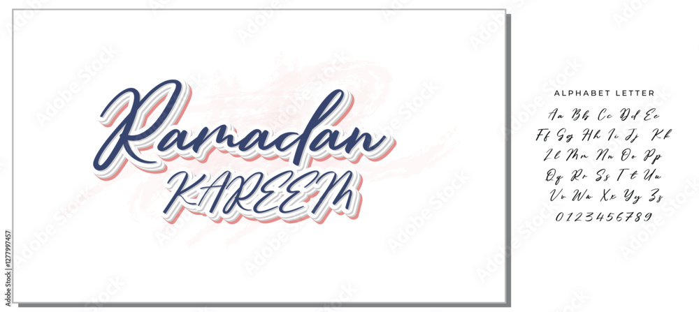 Ramadan Kareem Cursive Handwritten Alphabetical Typography Text Ramadan Kareem Cursive Handwritten Alphabetical Typography Text