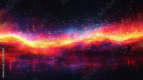 Wallpaper Mural A vibrant digital abstract depicting cosmic energy and stellar galaxies Torontodigital.ca
