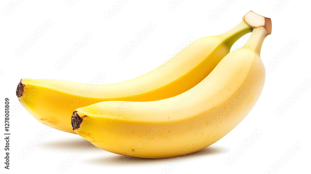 Banana isolated on white background ai generative