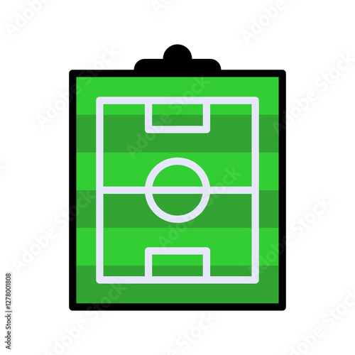 Schedule football or soccer field icon vector. Tactics or strategy board illustration