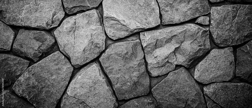 Fototapeta premium Seamless Gray Cobblestone Wall Texture