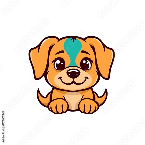 Wallpaper Mural Adorable and Playful Dog Mascot Logo with a Friendly Expression and Charming Cartoon Style Torontodigital.ca