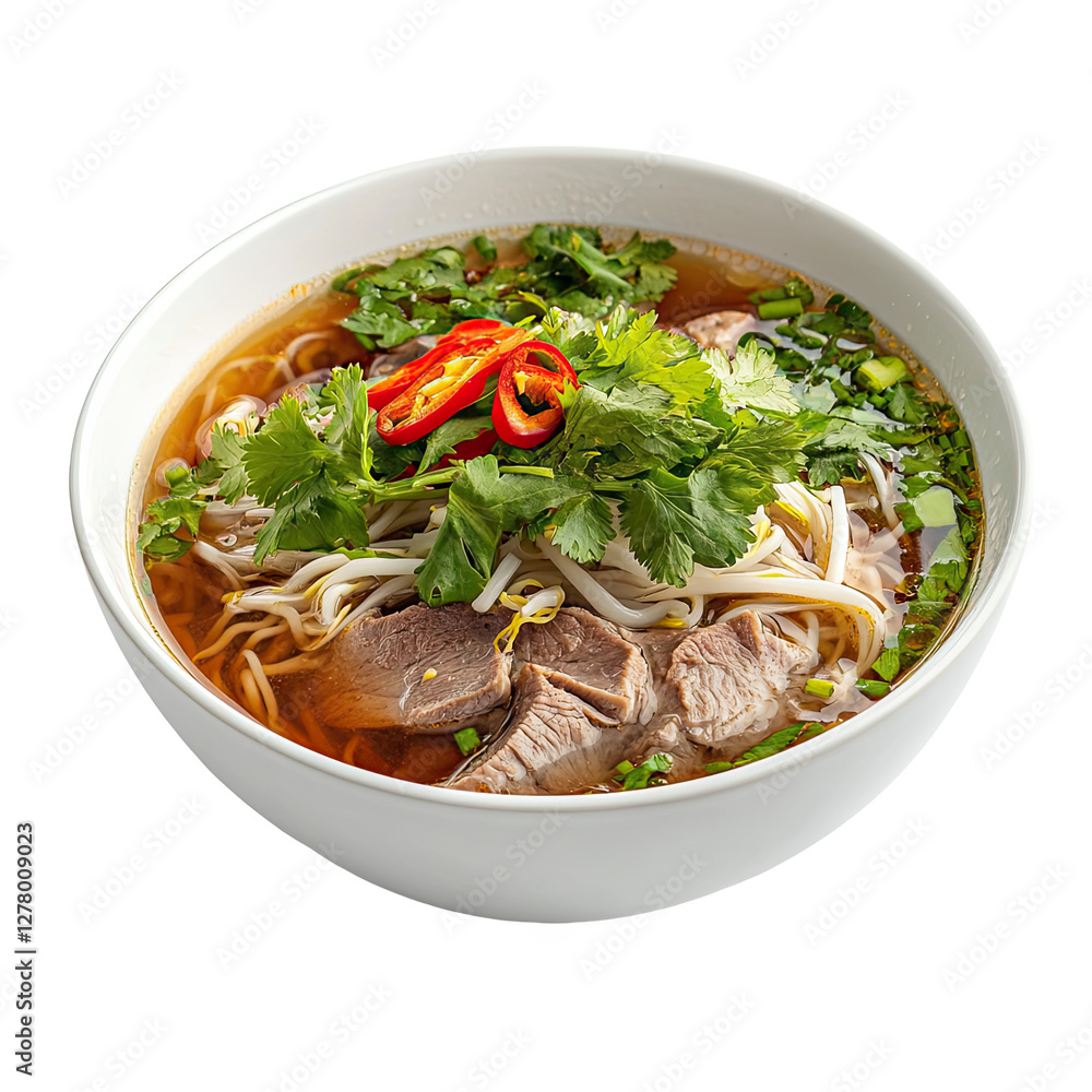 Mouthwatering Asian Noodle Soup with Tender Meat Mouthwatering Asian Noodle Soup with Tender Meat