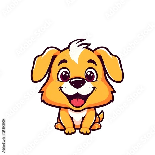 Wallpaper Mural Adorable and Playful Dog Mascot Logo with a Friendly Expression and Charming Cartoon Style Torontodigital.ca