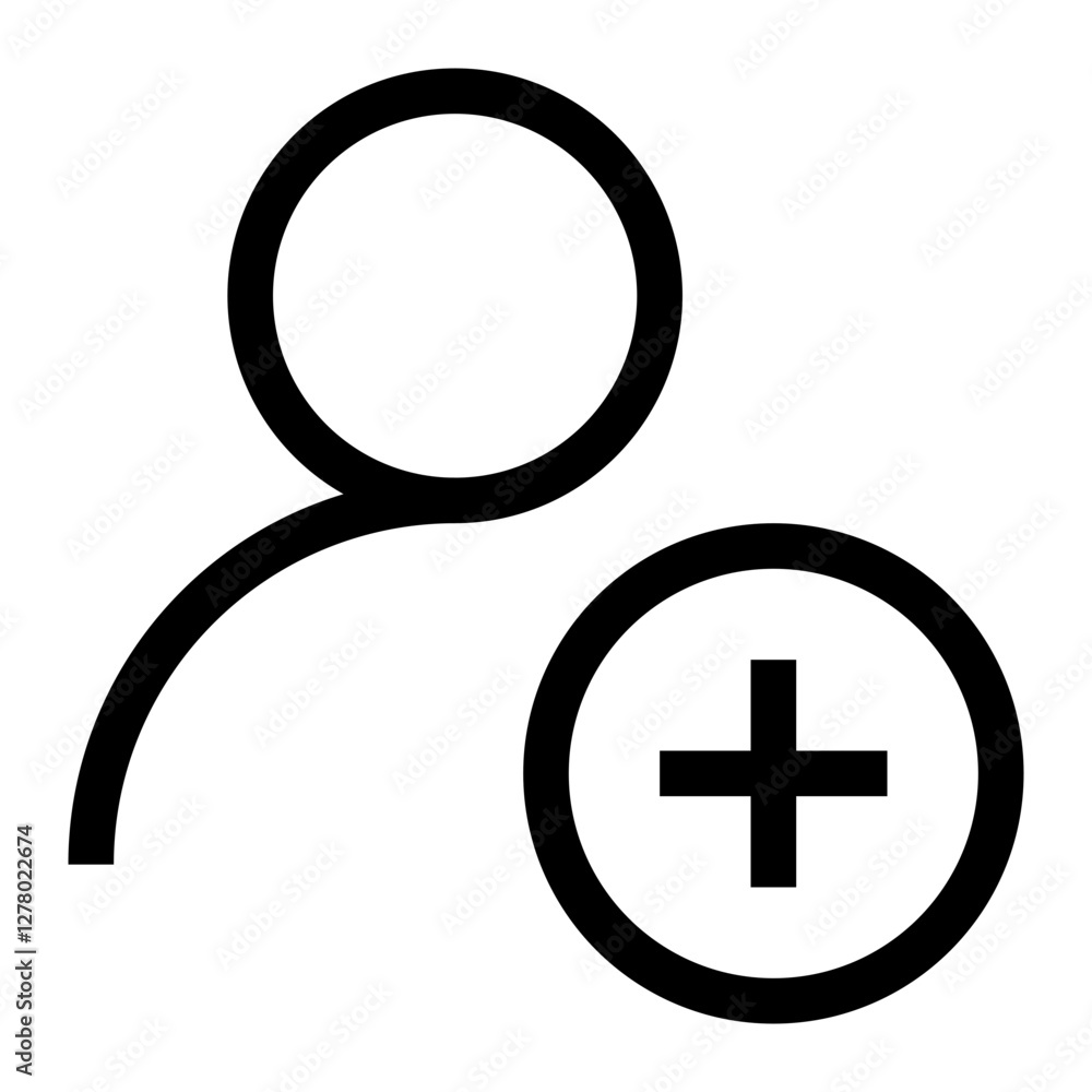 Fototapeta premium user thin icon