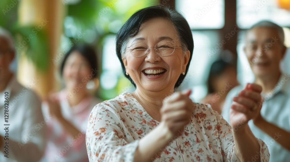 custom made wallpaper toronto digitalhappy senior woman laughing with friends