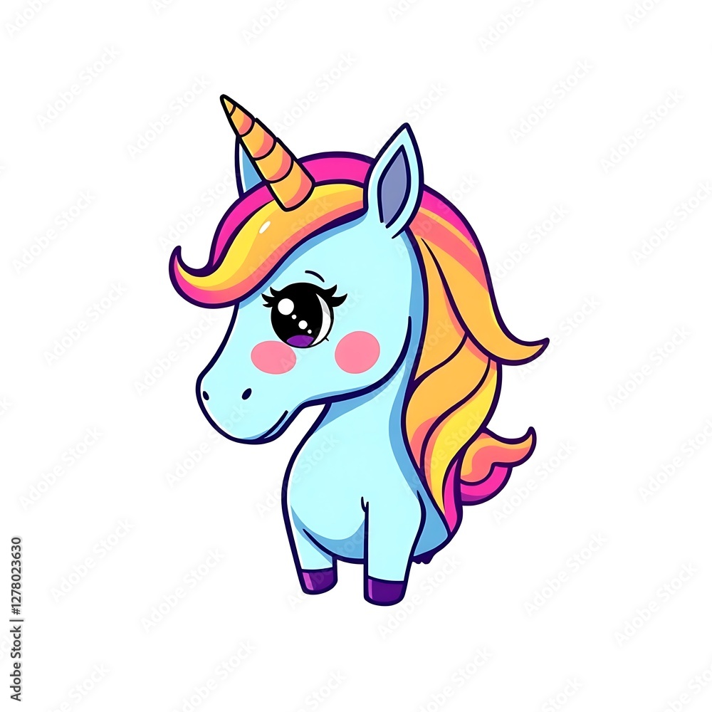Adorable and Playful Unicorn Mascot Logo with a Magical and Charming Design for Branding and Fun Adorable and Playful Unicorn Mascot Logo with a Magical and Charming Design for Branding and Fun