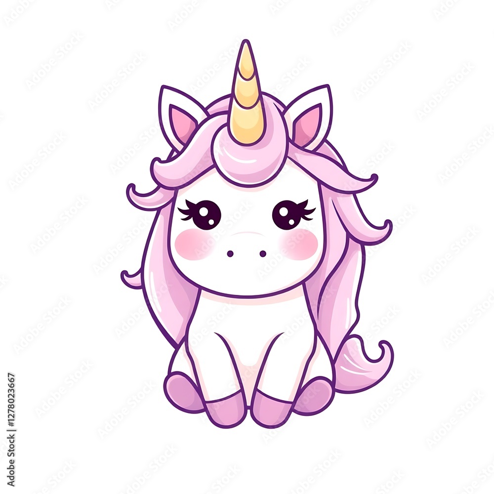 Adorable and Playful Unicorn Mascot Logo with a Magical and Charming Design for Branding and Fun Adorable and Playful Unicorn Mascot Logo with a Magical and Charming Design for Branding and Fun