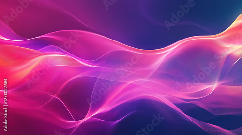 Wallpaper Mural Abstract Pink and Purple Flowing Wave Design Torontodigital.ca