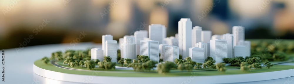 Fototapeta premium A business metropolis emerging in real-time from investment flows