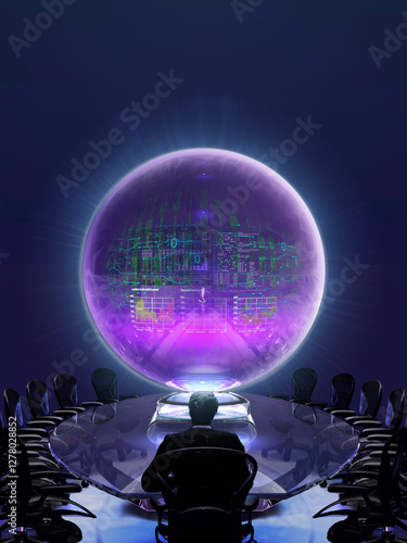 Virtual meeting, illustration