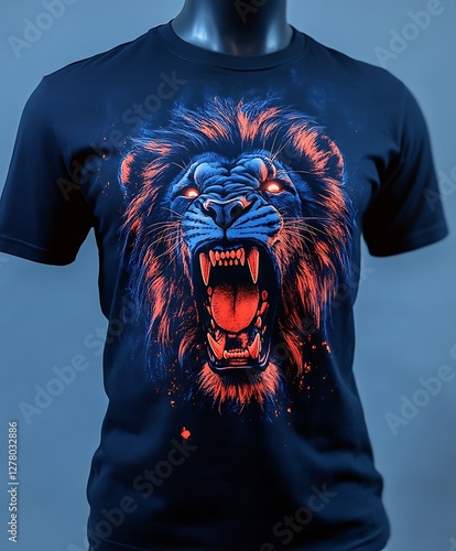 Obraz na płótnie Roaring Lion Graphic Tee, Studio Shot