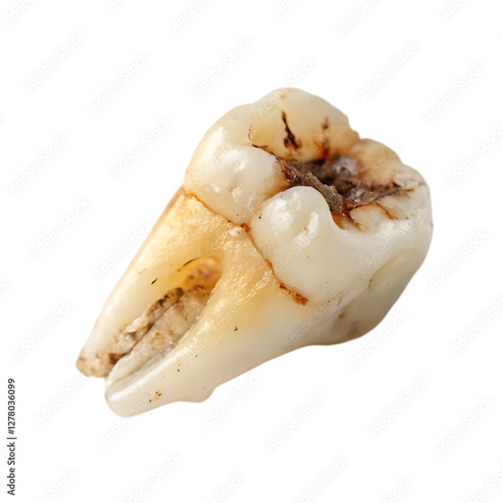 Fototapeta premium human wisdom tooth with caries