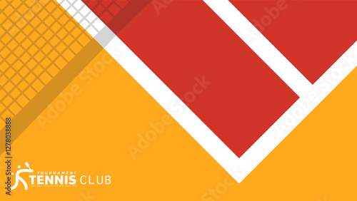 Tennis symbol with tennis court Illustrations for use in online sporting events , Illustration Vector EPS 10