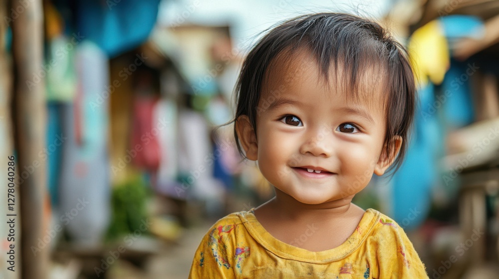 smiling child portrait in southeast asia