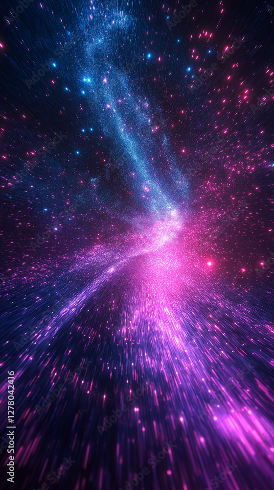 Fototapeta premium Cosmic Abstract: A mesmerizing display of vibrant colors and dynamic motion creates a sense of celestial wonder.